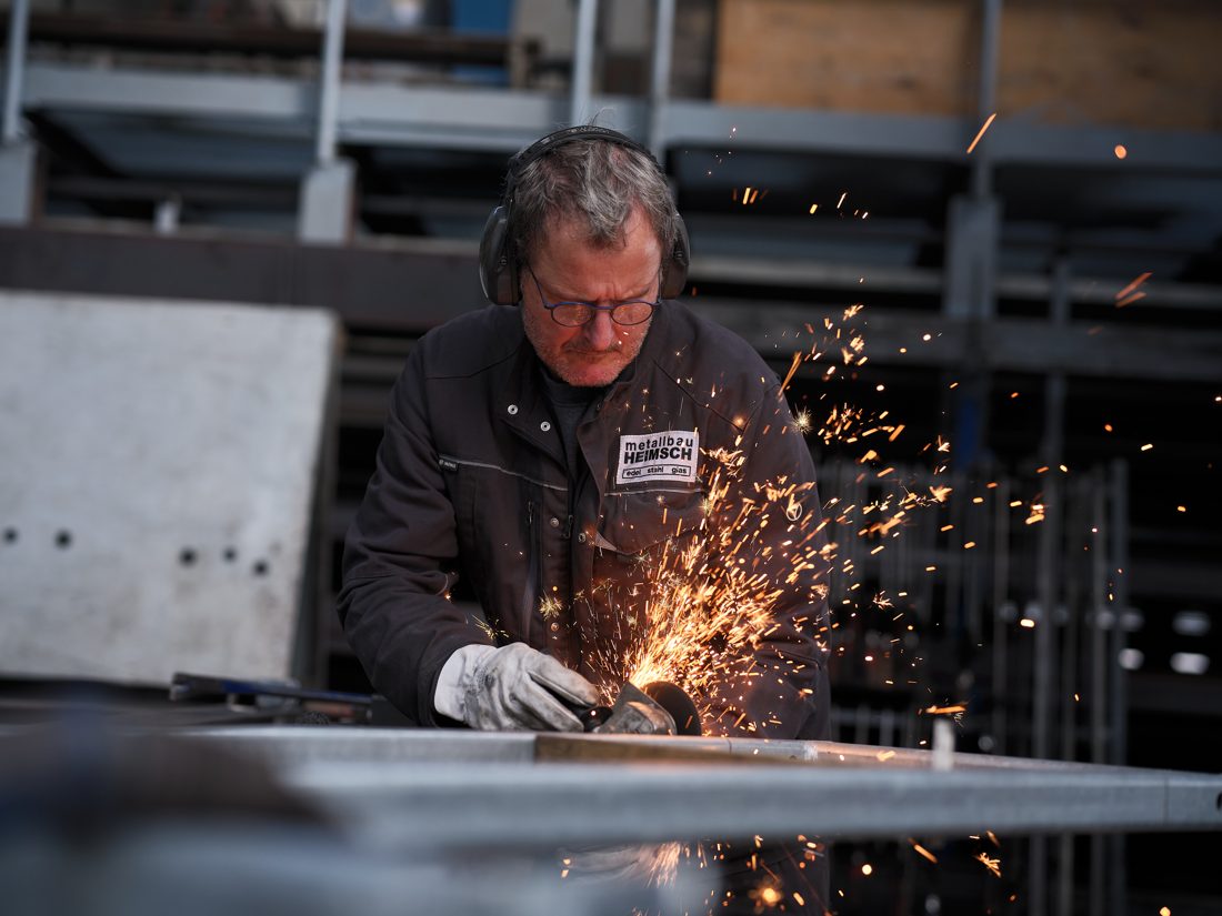 Konstruktion in der Werkstatt von Metallbau HEIMSCH